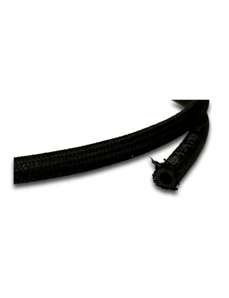 FUEL HOSE D8 TEXTILE BRAIDED BLACK 1M