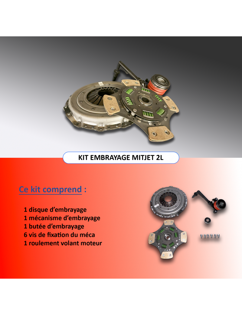 KIT EMBRAYAGE MITJET 2L