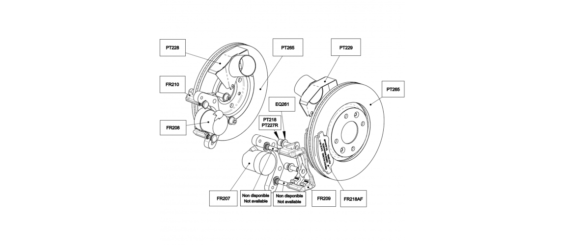 Detached pieces - Mitjet International - Mitjet 2L - Rear axle - Rear brake