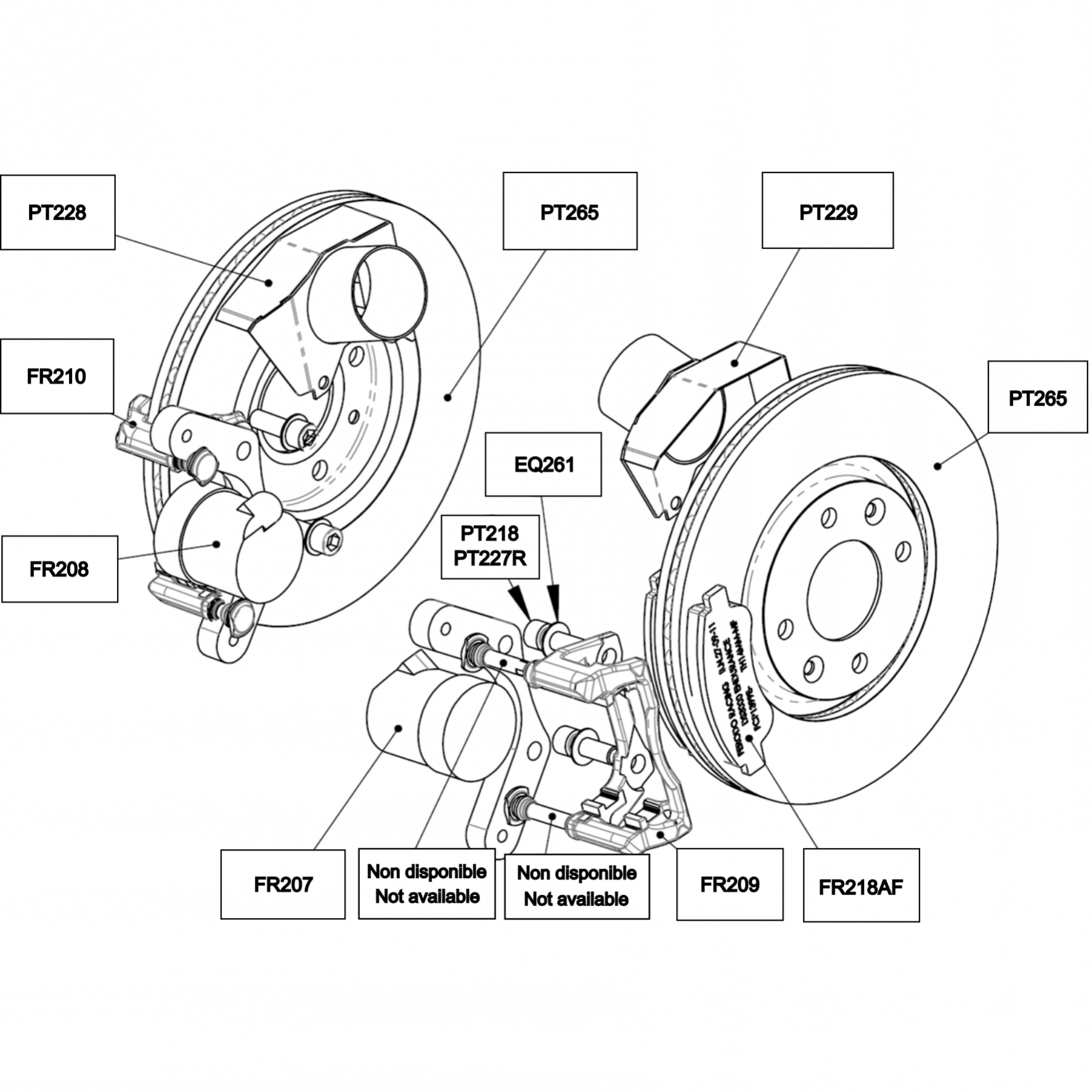 Detached pieces - Mitjet International - Mitjet 2L - Rear axle - Rear brake