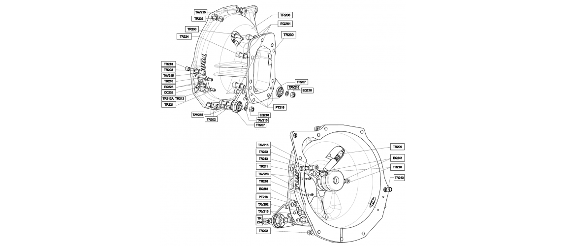 Detached pieces - Mitjet International - Mitjet 2L - Gearbox - Gearbox bell