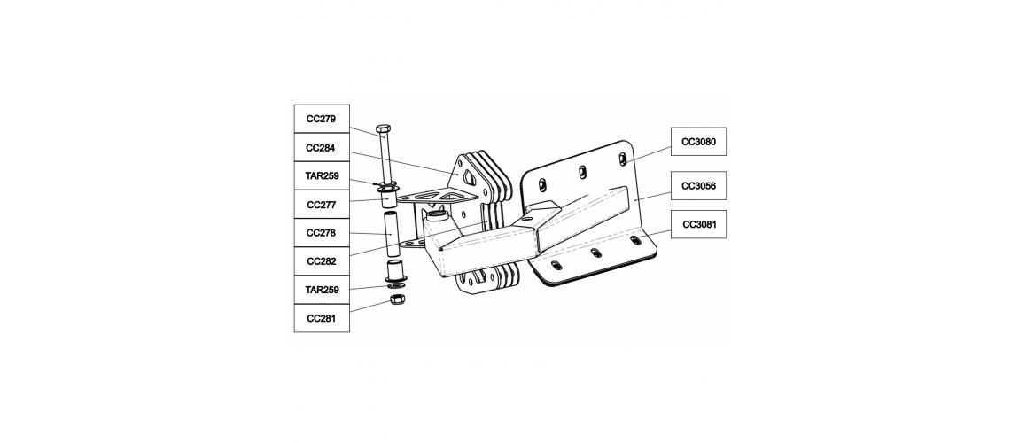 Detached pieces - Mitjet International - Mitjet ST - Body - Right door hinge