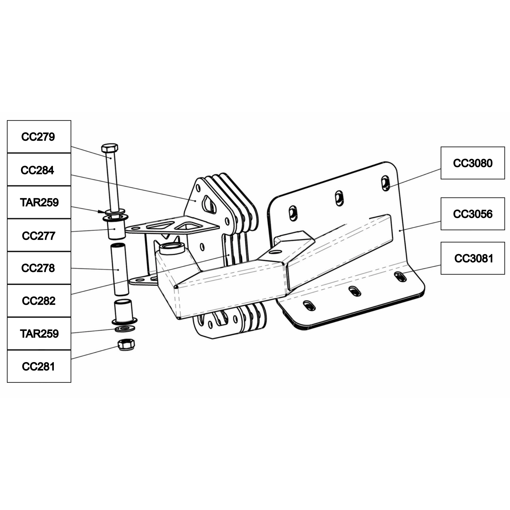 Detached pieces - Mitjet International - Mitjet ST - Body - Right door hinge