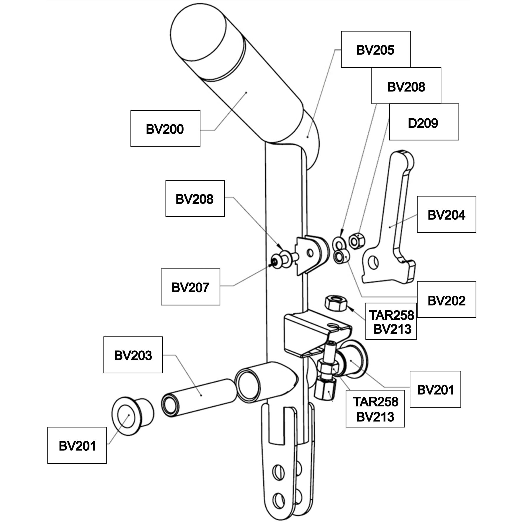 Detached pieces - Mitjet International - Mitjet ST - Gearbox - Gear lever